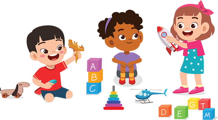 Illustration of kids playing